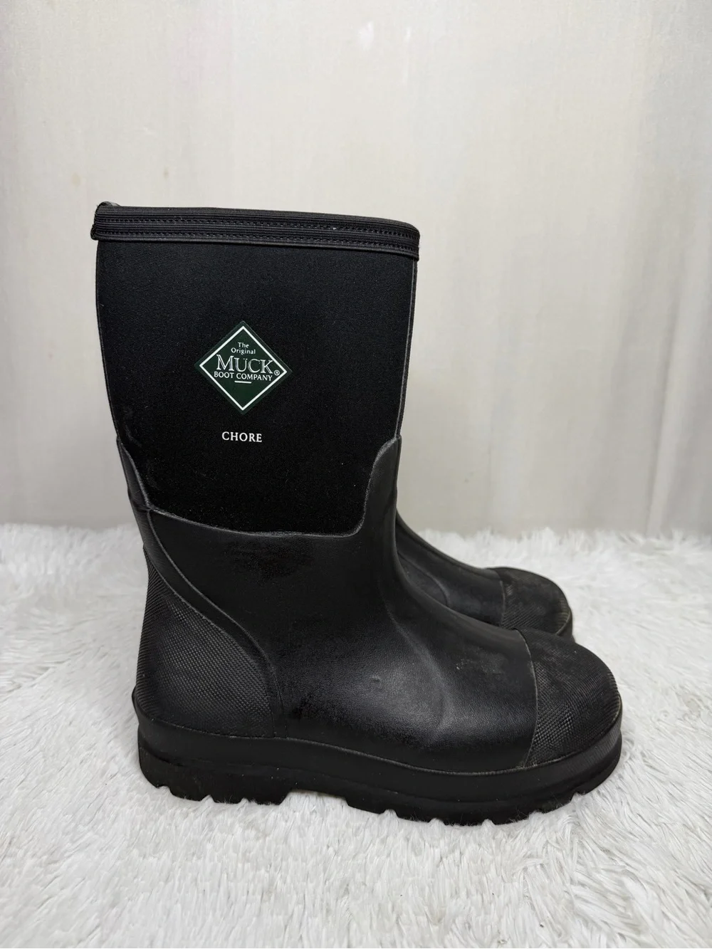 MUCK BOOTS / black classic Chore tall boots / men's 8 women's 9